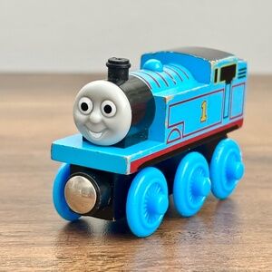 Vintage Thomas & Friends Wooden Railway Train #1 THOMAS the TANK Engine Blue
